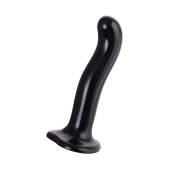 Черный стимулятор для пар P G-Spot Dildo Size M - 18 см. - Strap-on-me - в Сургуте купить с доставкой