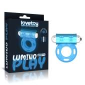 Голубое, светящееся в темноте эрекционное виброкольцо Lumino Play Vibrating Penis Ring - Lovetoy - в Сургуте купить с доставкой