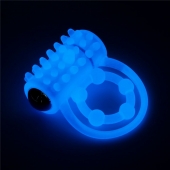 Голубое, светящееся в темноте виброкольцо Lumino Play Vibrating Penis Ring - Lovetoy - в Сургуте купить с доставкой