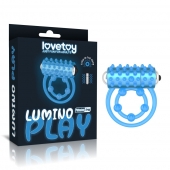 Голубое, светящееся в темноте виброкольцо Lumino Play Vibrating Penis Ring - Lovetoy - в Сургуте купить с доставкой