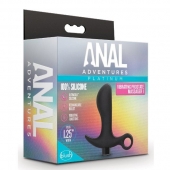Черный анальный вибратор Silicone Vibrating Prostate Massager 01 - 10,8 см. - Blush Novelties - в Сургуте купить с доставкой