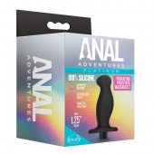 Черный анальный вибромассажёр Silicone Vibrating Prostate Massager 02 - 10,8 см. - Blush Novelties - в Сургуте купить с доставкой