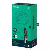 Черный анальный вибратор Hot Passion с функцией нагрева - Satisfyer - в Сургуте купить с доставкой