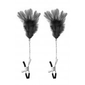 Зажимы для сосков с черными перьями Sweet Caress Feather Nipple Clumps - Sweet Caress - купить с доставкой в Сургуте
