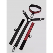Ошейник с наручниками Reversible Faux Leather Collar and Wrist - Fifty Shades of Grey - купить с доставкой в Сургуте