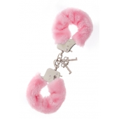 Металлические наручники с розовой меховой опушкой METAL HANDCUFF WITH PLUSH PINK - Dream Toys - купить с доставкой в Сургуте