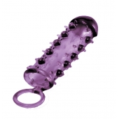 Закрытая фиолетовая насадка с пупырышками SAMURAI PENIS SLEEVE PURPLE - 14,5 см. - NMC - в Сургуте купить с доставкой