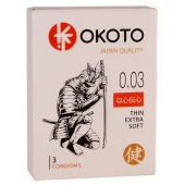 Тонкие презервативы OKOTO Thin Extra Soft - 3 шт. - Sitabella - купить с доставкой в Сургуте