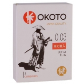 Ультратонкие презервативы OKOTO Ultra Thin - 3 шт. - Sitabella - купить с доставкой в Сургуте
