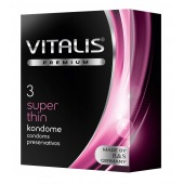 Ультратонкие презервативы VITALIS PREMIUM super thin - 3 шт. - Vitalis - купить с доставкой в Сургуте