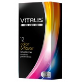 Цветные ароматизированные презервативы VITALIS PREMIUM color   flavor - 12 шт. - Vitalis - купить с доставкой в Сургуте