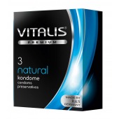 Классические презервативы VITALIS PREMIUM natural - 3 шт. - Vitalis - купить с доставкой в Сургуте