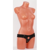 Универсальные черные трусики для страпона - БДСМ Арсенал - купить с доставкой в Сургуте