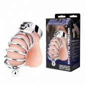 Серебристая клетка для члена Urethral Play Cage - BlueLine - купить с доставкой в Сургуте