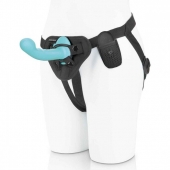 Голубая изогнутая насадка 6in Remote Control Ripple P-Spot G-Spot на черных трусиках - 16 см. - Pegasus - купить с доставкой в Сургуте