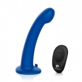 Синяя насадка Remote Control P-Spot G-Spot с черными трусиками - 20 см. - Pegasus - купить с доставкой в Сургуте