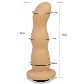 Телесная рельефная насадка Harness - 14,2 см. - LOVETOY (А-Полимер) - купить с доставкой в Сургуте