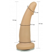 Телесная гладкая насадка Harness - 14,7 см. - LOVETOY (А-Полимер) - купить с доставкой в Сургуте