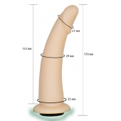 Телесная гладкая насадка-фаллоимитатор Harness - 17 см. - LOVETOY (А-Полимер) - купить с доставкой в Сургуте