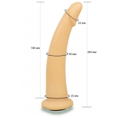 Телесная гладкая насадка-фаллоимитатор Harness - 20 см. - LOVETOY (А-Полимер) - купить с доставкой в Сургуте