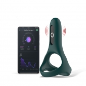 Изумрудное виброкольцо Magic Motion Rise с подхватом мошонки - Magic Motion - в Сургуте купить с доставкой
