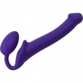 Фиолетовый безремневой страпон Silicone Bendable Strap-On - size M - Strap-on-me - купить с доставкой в Сургуте