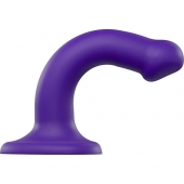 Фиолетовый фаллоимитатор-насадка Strap-On-Me Dildo Dual Density size S - 17 см. - Strap-on-me - купить с доставкой в Сургуте