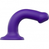 Фиолетовый фаллоимитатор-насадка Strap-On-Me Dildo Dual Density size M - 18 см. - Strap-on-me - купить с доставкой в Сургуте