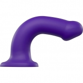 Фиолетовый фаллоимитатор-насадка Strap-On-Me Dildo Dual Density size L - 19 см. - Strap-on-me - купить с доставкой в Сургуте