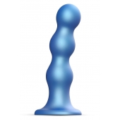 Голубая насадка Strap-On-Me Dildo Plug Balls size S - Strap-on-me - купить с доставкой в Сургуте