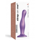 Фиолетовая насадка Strap-On-Me Dildo Plug Curvy size L - Strap-on-me - купить с доставкой в Сургуте