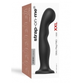 Черная насадка Strap-On-Me Dildo Plug P G size XXL - Strap-on-me - купить с доставкой в Сургуте