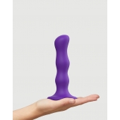 Фиолетовая насадка Strap-On-Me Dildo Geisha Balls size M - Strap-on-me - купить с доставкой в Сургуте