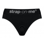 Черные трусики для насадок Heroine Lingerie Harness - size L - Strap-on-me - купить с доставкой в Сургуте