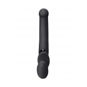 Черный безремневой вибрострапон Silicone Bendable Strap-On - size XL - Strap-on-me - купить с доставкой в Сургуте