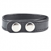 Кольцо на пенис SNAP COCK RING из искусственной кожи на клепках - BlueLine - в Сургуте купить с доставкой