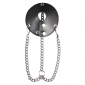 Утяжка для мошонки из искусственной кожи с цепочками PARACHUTE BALL STRETCHER - BlueLine - купить с доставкой в Сургуте