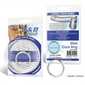 Стальное эрекционное кольцо STEEL COCK RING - 3.5 см. - BlueLine - в Сургуте купить с доставкой