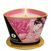 Массажная свеча Rose Petals с ароматом розы - 170 мл. - Shunga - купить с доставкой в Сургуте