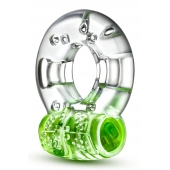 Зеленое эрекционное виброкольцо Arouser Vibrating C-Ring - Blush Novelties - в Сургуте купить с доставкой