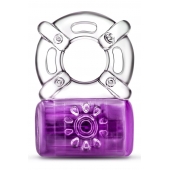 Фиолетовое эрекционное виброкольцо One Night Stand Vibrating C-Ring - Blush Novelties - в Сургуте купить с доставкой