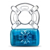 Синее эрекционное виброкольцо One Night Stand Vibrating C-Ring - Blush Novelties - в Сургуте купить с доставкой