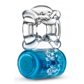 Синее эрекционное виброкольцо One Night Stand Vibrating C-Ring - Blush Novelties - в Сургуте купить с доставкой