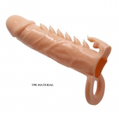 Телесная удлиняющая насадка Penis Sleeve Emmitt - 17 см. - Baile - в Сургуте купить с доставкой