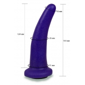 Фиолетовая гладкая изогнутая насадка-плаг - 13,3 см. - LOVETOY (А-Полимер) - купить с доставкой в Сургуте