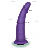 Фиолетовая гладкая изогнутая насадка-плаг - 17 см. - LOVETOY (А-Полимер) - купить с доставкой в Сургуте