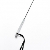 Черный кожаный стек с гладкой ручкой - 55 см. - Crazy Handmade - купить с доставкой в Сургуте