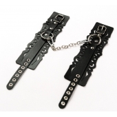 Узорчатые кожаные оковы с регулируемыми ремешками - Crazy Handmade - купить с доставкой в Сургуте