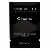 Крем для массажа и мастурбации Wicked Stroking and Massage Creme - 3 мл. - Wicked - купить с доставкой в Сургуте