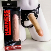 Телесная насадка-фаллос на трусиках с плугом - 16,5 см. - LOVETOY (А-Полимер) - купить с доставкой в Сургуте